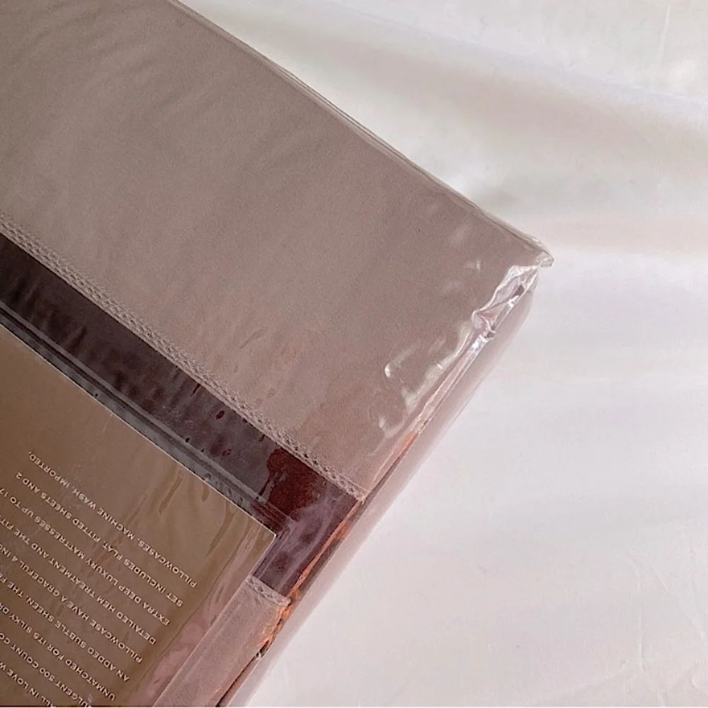 LUXE HOTEL COLLECTION COTTON SATEEN 500 THREAD COUNT KING SHEETS SET Brown